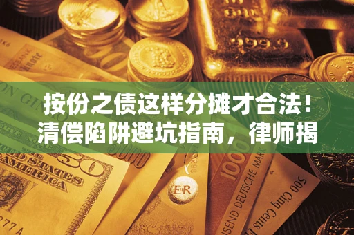 济南按份之债这样分摊才合法！清偿陷阱避坑指南，律师揭秘关键条款