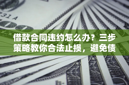 济南借款合同违约怎么办？三步策略教你合法止损，避免债务危机升级