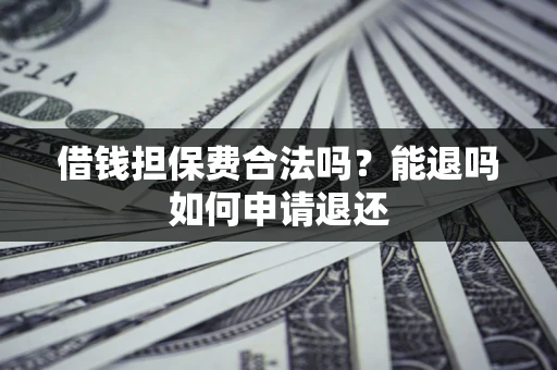 济南借钱担保费合法吗？能退吗如何申请退还